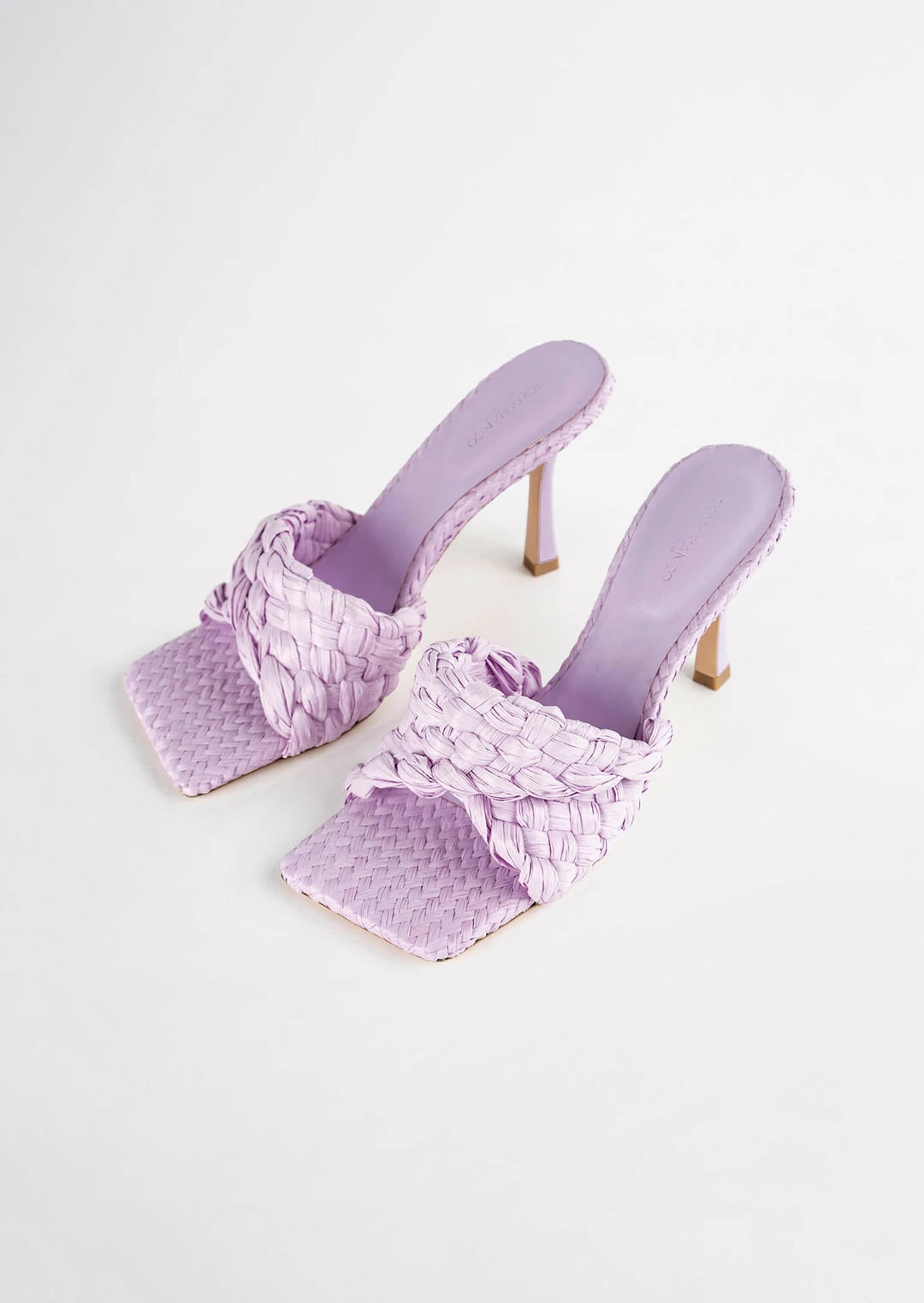 Tony Bianco Lourdes Lilac Raffia 9.5cm Heels 4 Tony Bianco Lourdes Lilac Raffia 9.5cm Heels