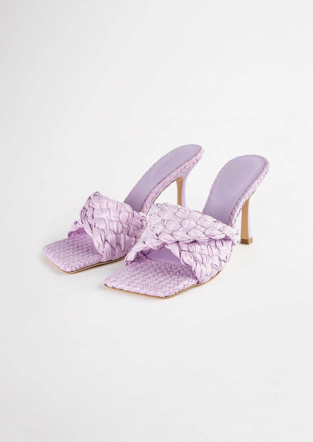 Tony Bianco Lourdes Lilac Raffia 9.5cm Heels 7 Tony Bianco Lourdes Lilac Raffia 9.5cm Heels