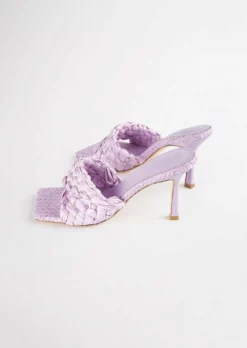 Tony Bianco Lourdes Lilac Raffia 9.5cm Heels 15 Tony Bianco Lourdes Lilac Raffia 9.5cm Heels