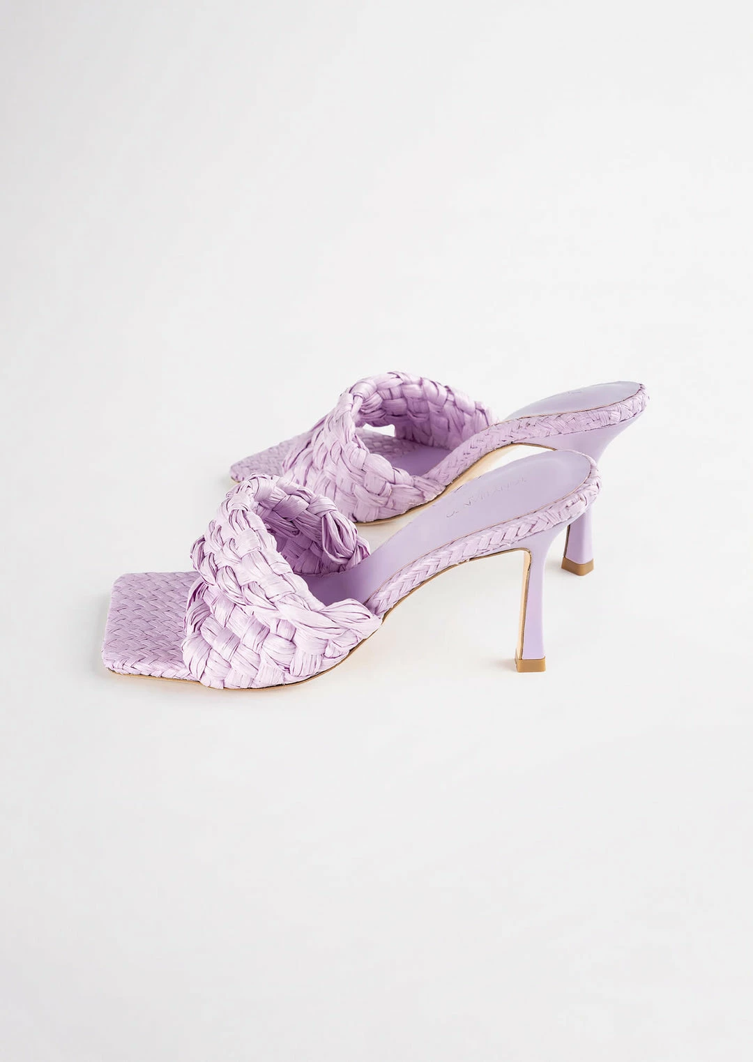 Tony Bianco Lourdes Lilac Raffia 9.5cm Heels 6 Tony Bianco Lourdes Lilac Raffia 9.5cm Heels