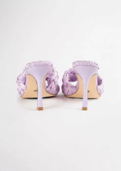 Tony Bianco Lourdes Lilac Raffia 9.5cm Heels 21 Tony Bianco Lourdes Lilac Raffia 9.5cm Heels