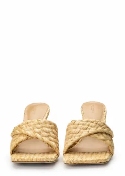 Tony Bianco Lourdes Natural Raffia 9.5cm Heels