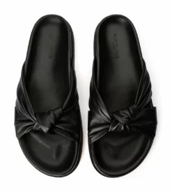 Tony Bianco Shoes Louvre Black Nappa 1.5cm Sandals