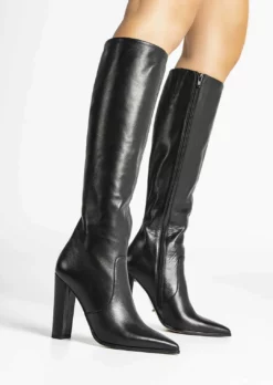 Tony Bianco Lucille Black Venice 10.3cm Calf Boots 11 Tony Bianco Lucille Black Venice 10.3cm Calf Boots