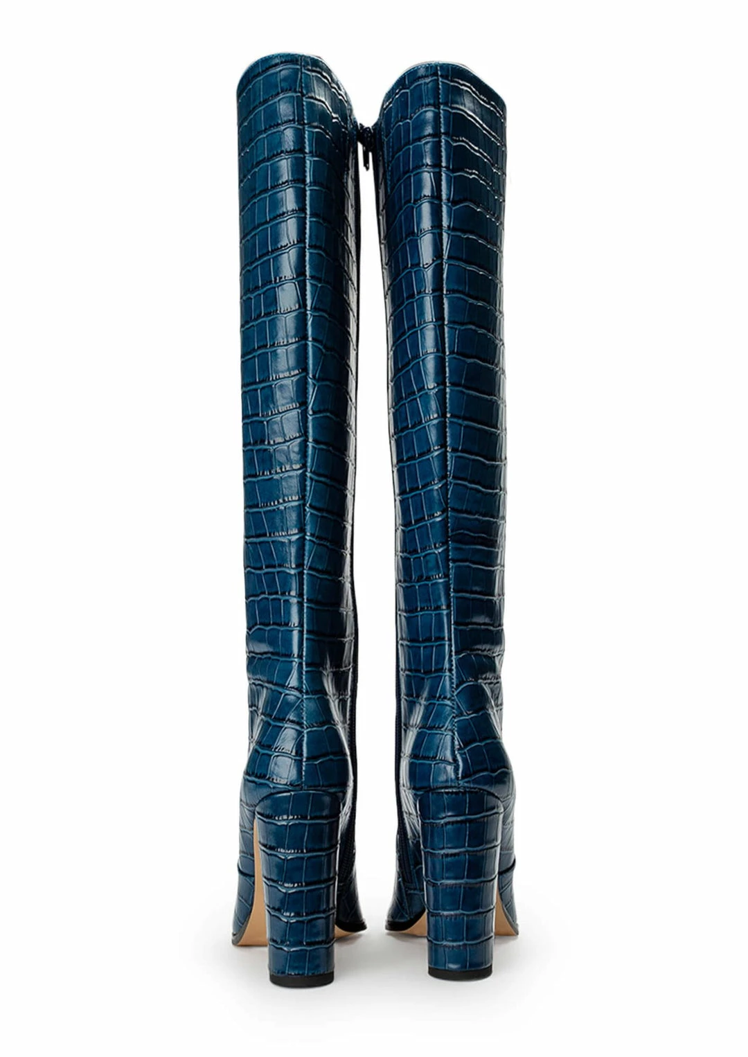 Tony Bianco Lucille Blue Croc 10.3cm Calf Boots 7 Tony Bianco Lucille Blue Croc 10.3cm Calf Boots