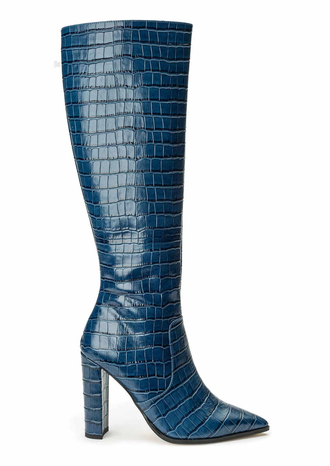 Tony Bianco Lucille Blue Croc 10.3cm Calf Boots 3 Tony Bianco Lucille Blue Croc 10.3cm Calf Boots