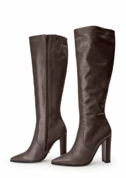 Tony Bianco Lucille Chocolate Nappa 10.3cm Calf Boots New Arrivals