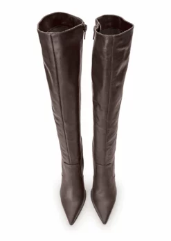 Tony Bianco Lucille Chocolate Nappa 10.3cm Calf Boots New Arrivals