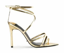 Tony Bianco Marcy Gold Foil 10.5cm Heels