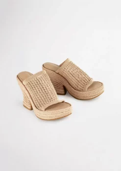 Tony Bianco Matrix Skin Waffle 11.5cm Wedges Shoes