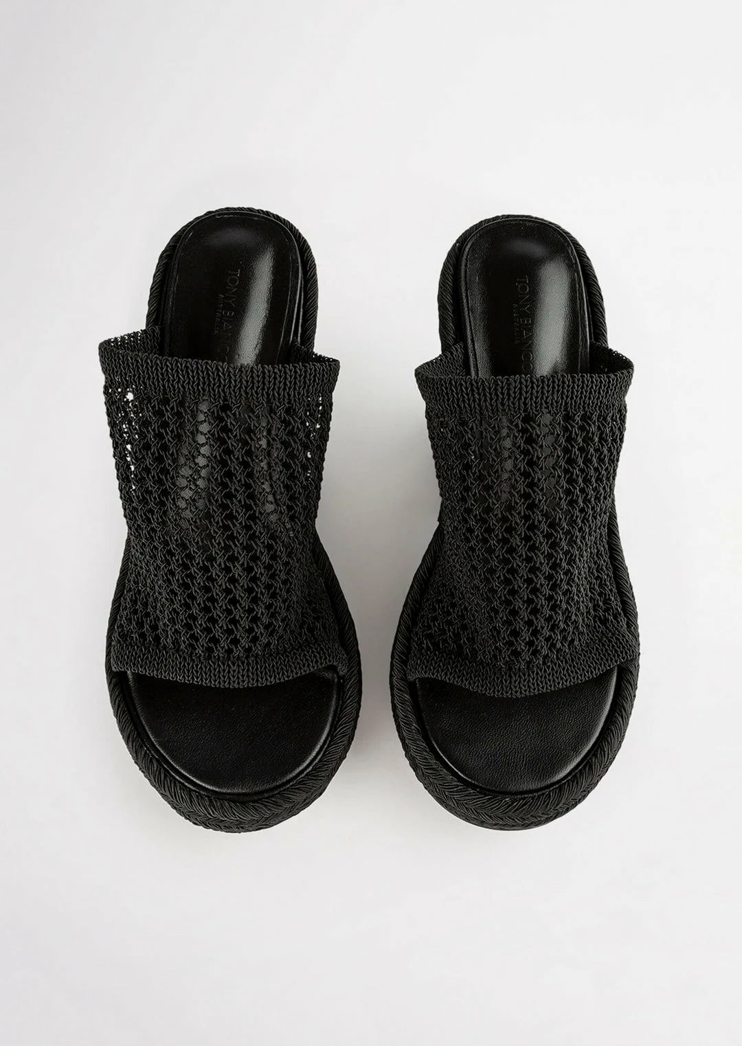 Tony Bianco Matrix Black Waffle 11.5cm Wedges 7 Tony Bianco Matrix Black Waffle 11.5cm Wedges