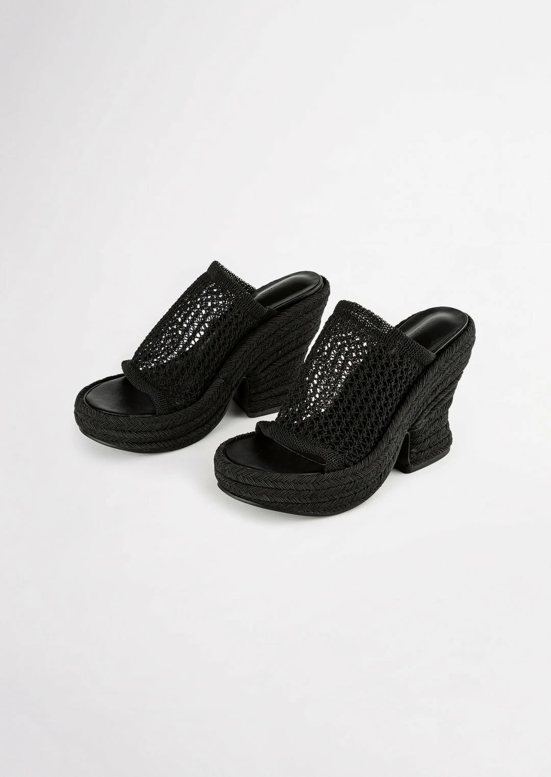 Tony Bianco Matrix Black Waffle 11.5cm Wedges 6 Tony Bianco Matrix Black Waffle 11.5cm Wedges