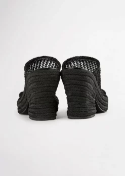 Tony Bianco Matrix Black Waffle 11.5cm Wedges 13 Tony Bianco Matrix Black Waffle 11.5cm Wedges