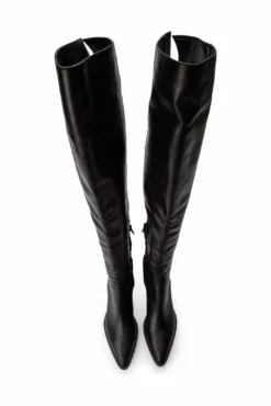 Tony Bianco Miley Black Venice 7.5cm Long Boots