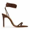 Tony Bianco Millie Choc Snake 10.5cm Heels Shoes