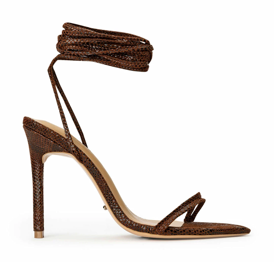 Tony Bianco Millie Choc Snake 10.5cm Heels Shoes 3 Tony Bianco Millie Choc Snake 10.5cm Heels Shoes
