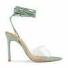 Tony Bianco Mistique Clear Vinylite/Mint Nappa 10.5cm Heels 1 Tony Bianco Mistique Clear Vinylite/Mint Nappa 10.5cm Heels