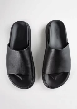 Tony Bianco Model Black Nappa 4cm Sandals 10 Tony Bianco Model Black Nappa 4cm Sandals