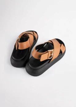 Tony Bianco Mya Tan Como 4cm Sandals Shoes