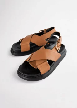 Tony Bianco Mya Tan Como 4cm Sandals Shoes