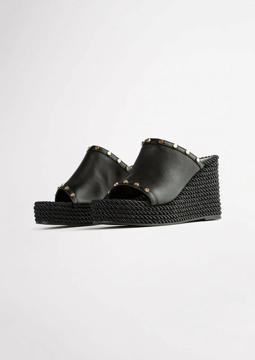 Tony Bianco Pearson Black Como 10.5cm Wedges 5 Tony Bianco Pearson Black Como 10.5cm Wedges