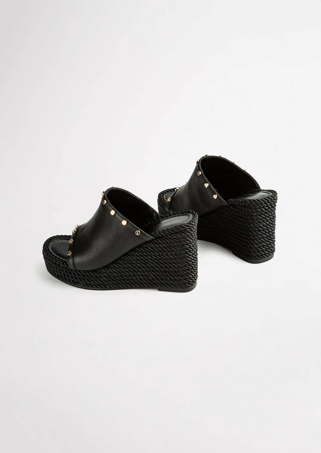 Tony Bianco Pearson Black Como 10.5cm Wedges 6 Tony Bianco Pearson Black Como 10.5cm Wedges