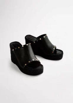 Tony Bianco Pearson Black Como 10.5cm Wedges