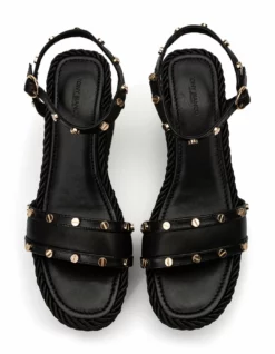 Tony Bianco Peyton Black Como 10.5cm Wedges