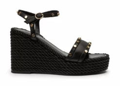 Tony Bianco Peyton Black Como 10.5cm Wedges