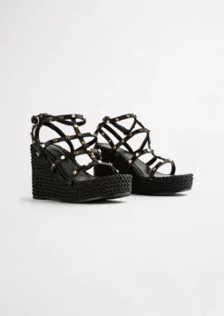 Tony Bianco Porscha Black Como 10.5cm Wedges