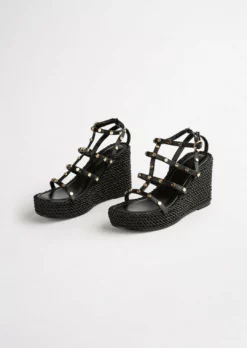 Tony Bianco Porscha Black Como 10.5cm Wedges