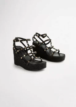 Tony Bianco Porscha Black Como 10.5cm Wedges