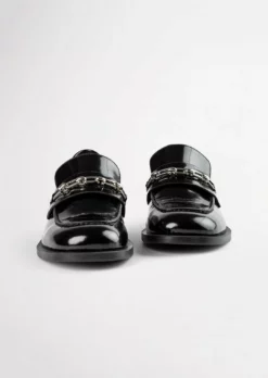 Tony Bianco Rebecca Black Hi Shine 2.5cm Flats Shoes