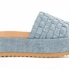 Tony Bianco Shoes Rio Steel Denim Weave 6cm Sandals