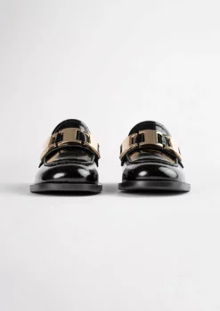 Tony Bianco Ruiz Black Hi Shine 2.5cm Flats