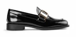 Tony Bianco Ruiz Black Hi Shine 2.5cm Flats