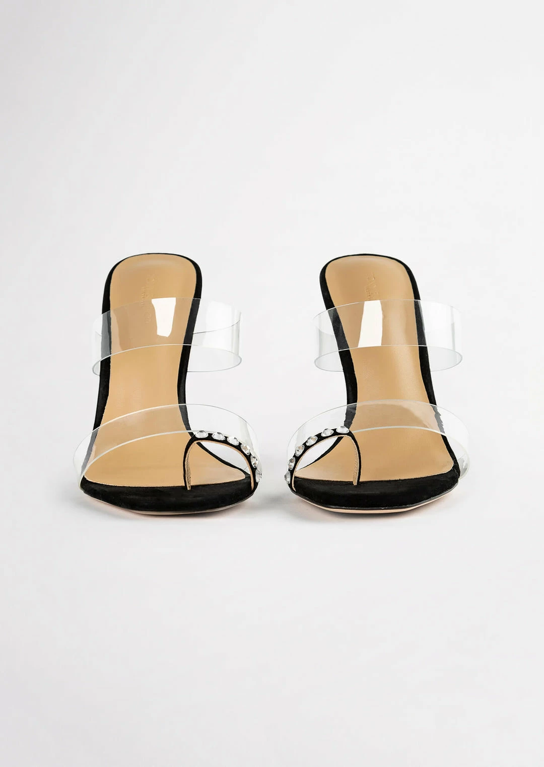 Tony Bianco Saffron Clear Vinylite/Black Suede 10.5cm Heels 7 Tony Bianco Saffron Clear Vinylite/Black Suede 10.5cm Heels