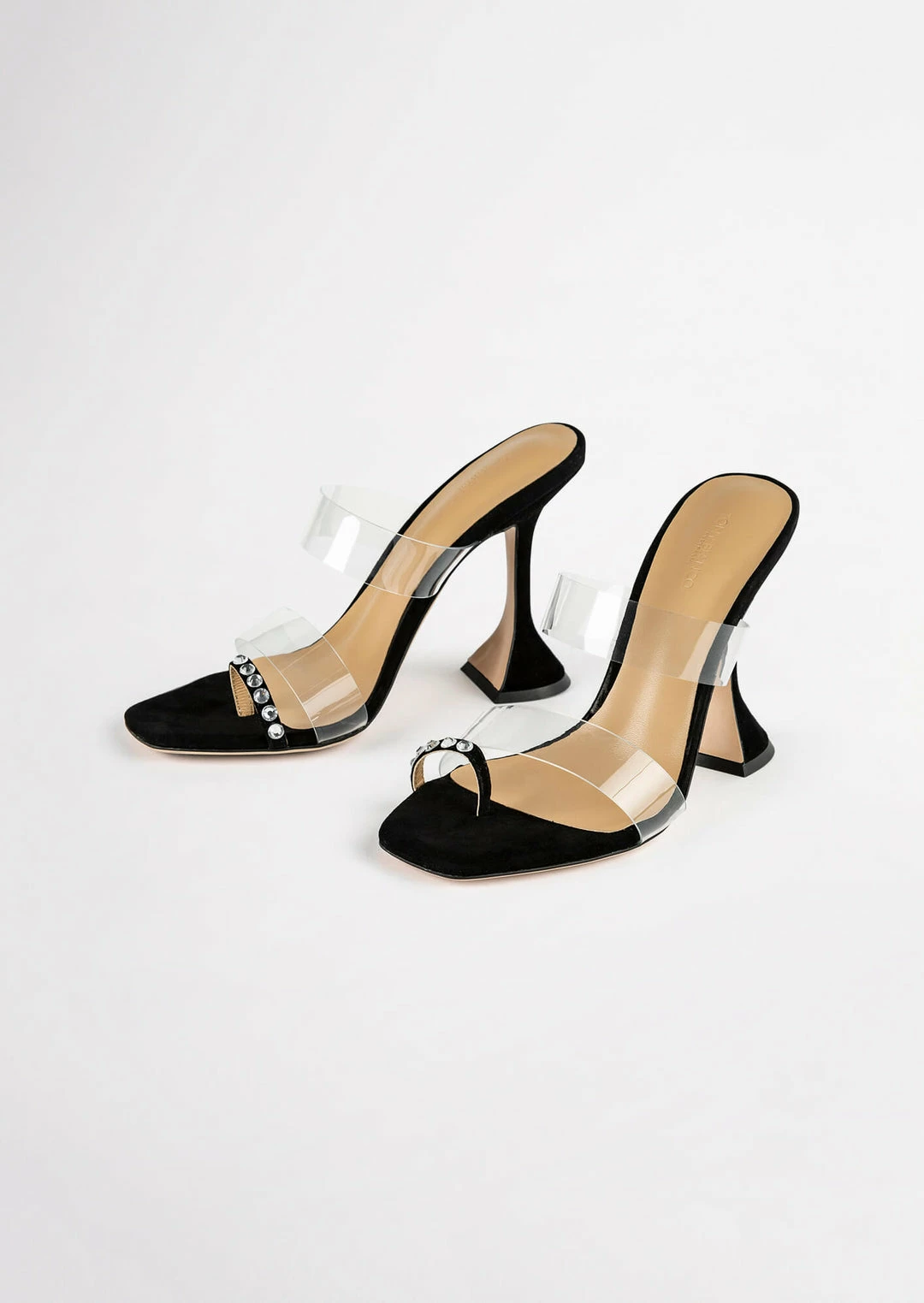 Tony Bianco Saffron Clear Vinylite/Black Suede 10.5cm Heels 5 Tony Bianco Saffron Clear Vinylite/Black Suede 10.5cm Heels