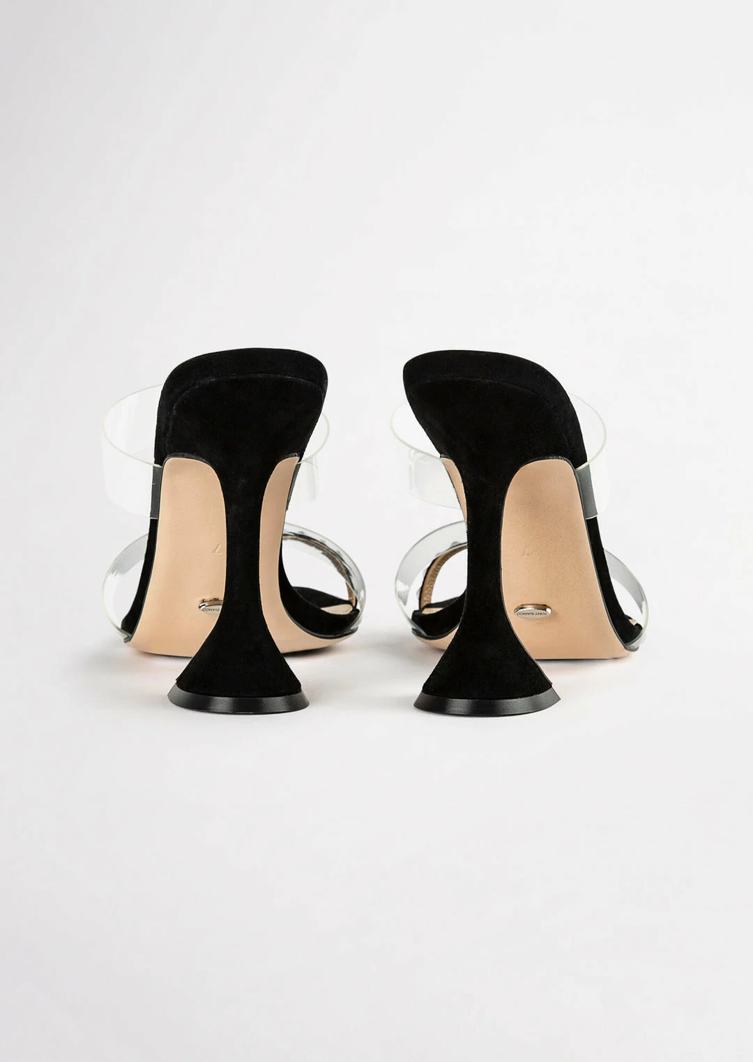 Tony Bianco Saffron Clear Vinylite/Black Suede 10.5cm Heels 9 Tony Bianco Saffron Clear Vinylite/Black Suede 10.5cm Heels