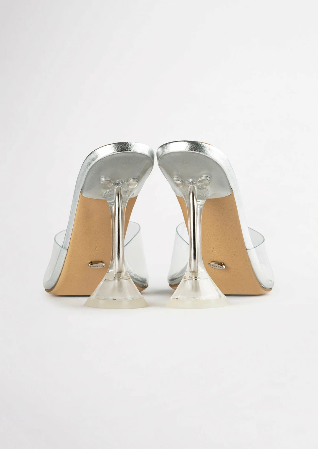 Tony Bianco Serri Clear Vinylite/Silver 10.5cm Heels Shoes 5 Tony Bianco Serri Clear Vinylite/Silver 10.5cm Heels Shoes