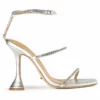 Tony Bianco Shy Silver Nappa Metallic 10.5cm Heels