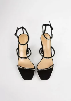 Tony Bianco Hot List Shy Black Suede 10.5cm Heels