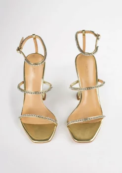 Tony Bianco Hot List Shy Gold Nappa Metallic 10.5cm Heels