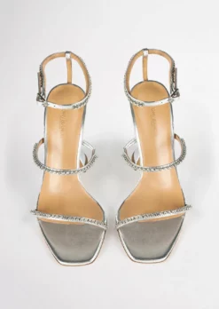 Tony Bianco Shy Silver Nappa Metallic 10.5cm Heels
