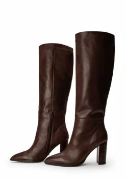 Tony Bianco Skyla Choc Como 9cm Calf Boots 9 Tony Bianco Skyla Choc Como 9cm Calf Boots