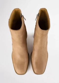 Tony Bianco Westley Caramel Diesel/Choc Wax 6.5cm Ankle Boots Shoes