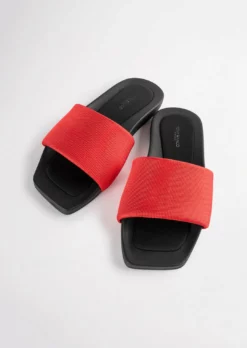Tony Bianco York Red Mesh 1cm Sandals Shoes