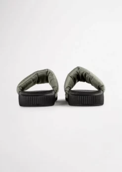 Tony Bianco Ziggy Grey Nylon 3cm Sandals Shoes